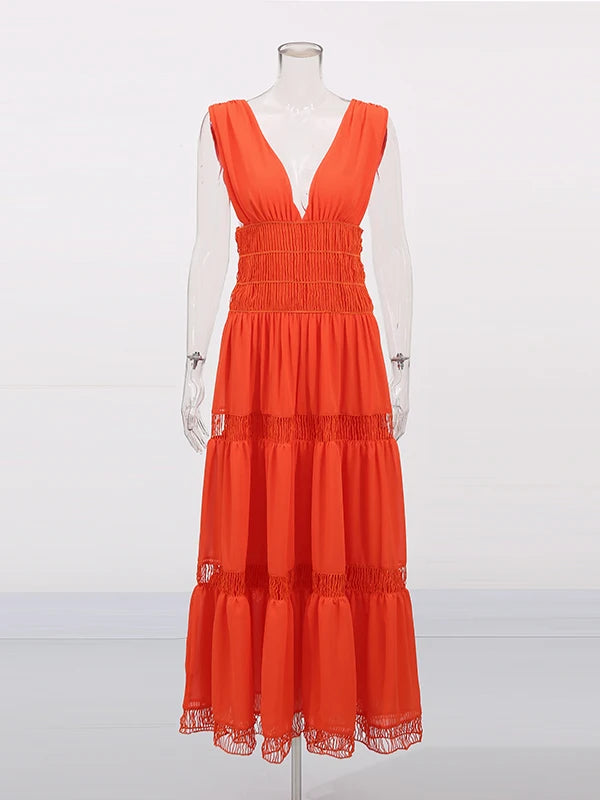 Orange Midi Dress | Zalia Atelier