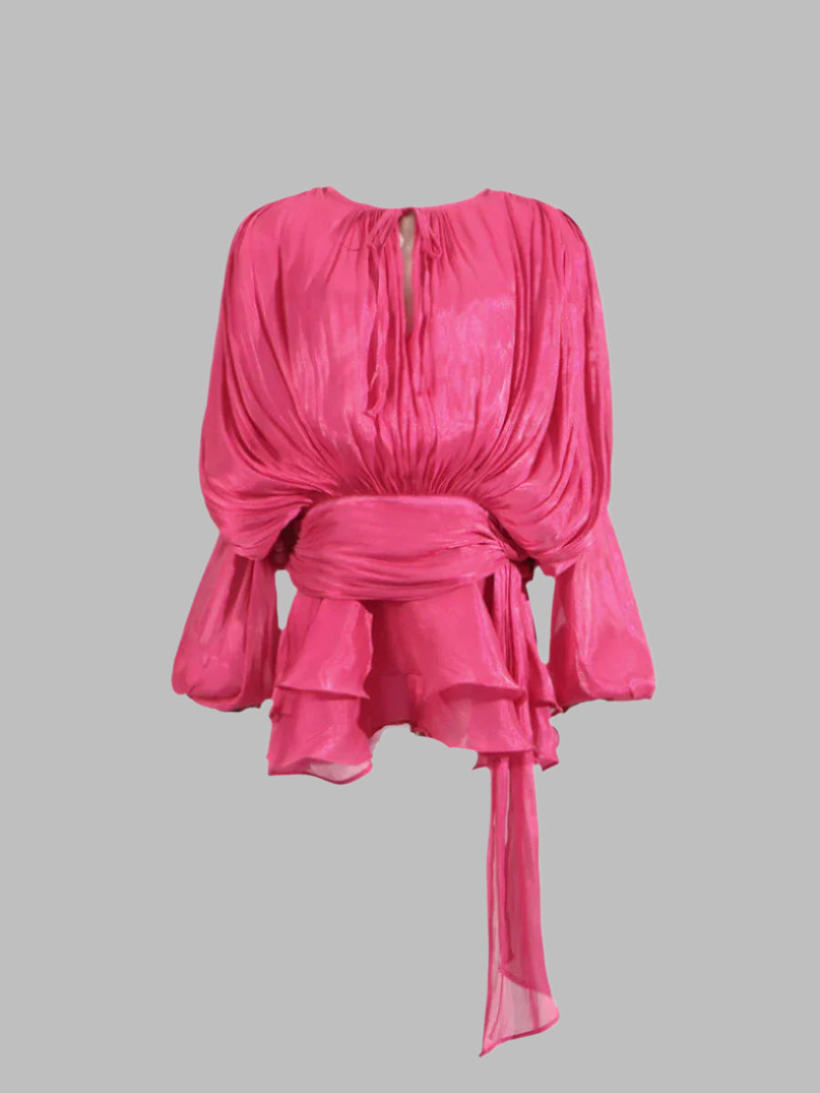 Zalia Atelier | Pink Blouson Dress