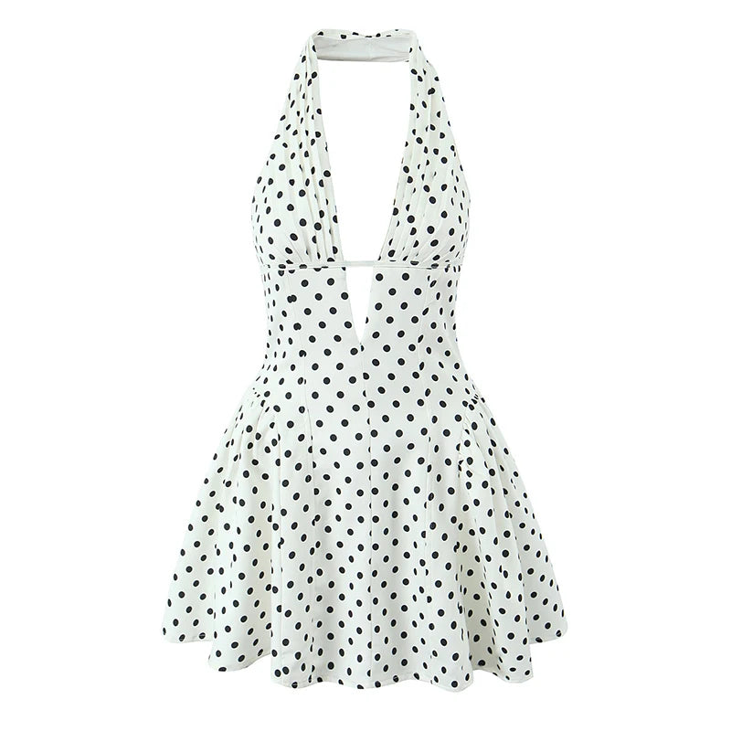 deep v halter mini dress Red / S atr_color-red Colour:Ivory/Ivory Flowers effortless finish charlotte russe dresses -