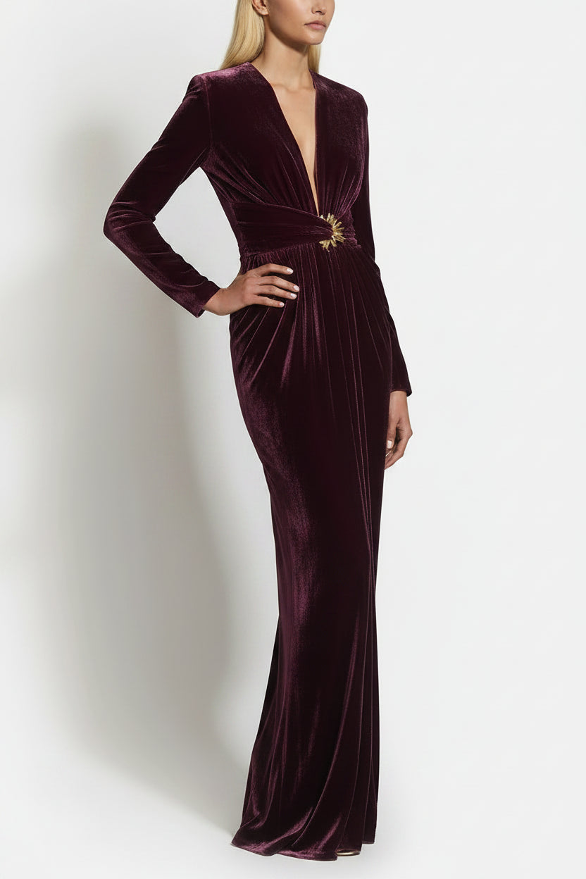 Purple Velvet Gown