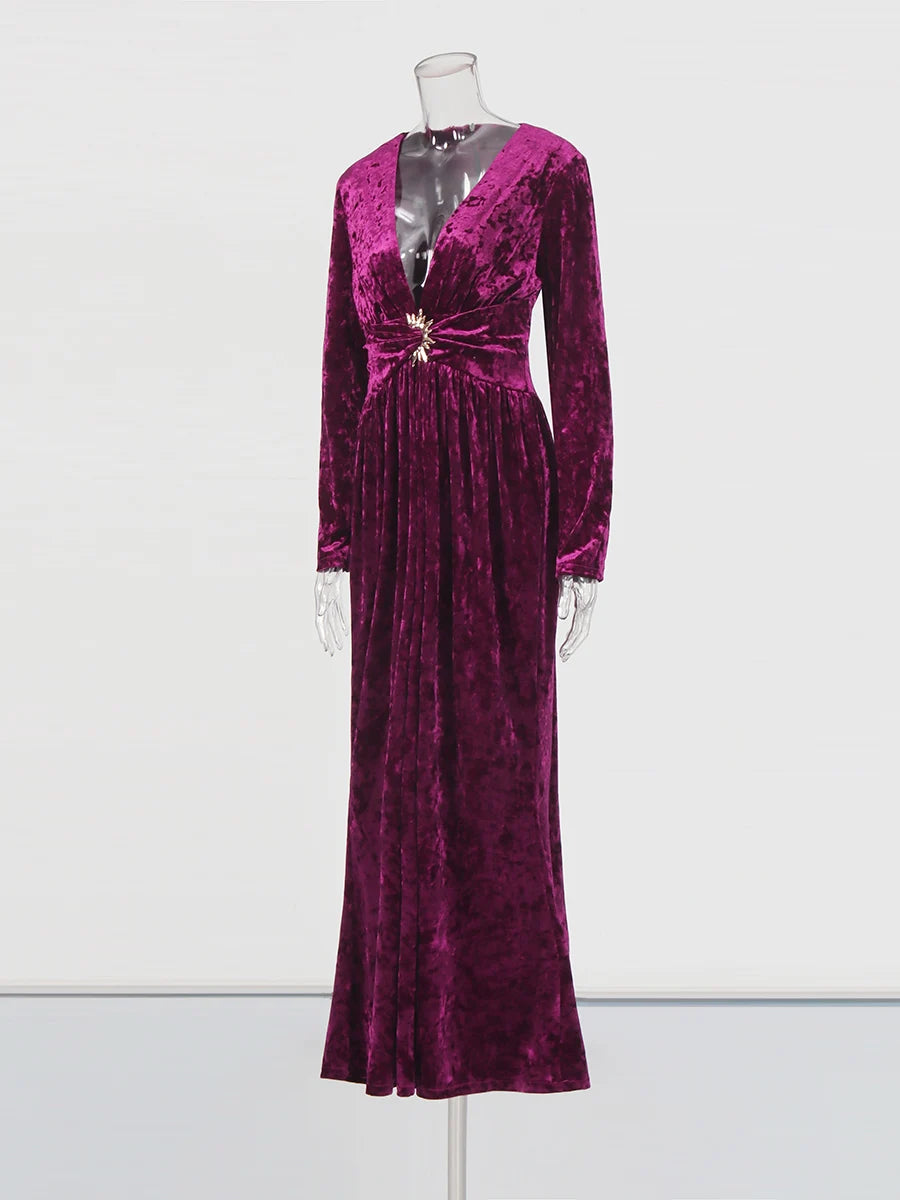 Zalia Atelier | Purple Velvet Gown