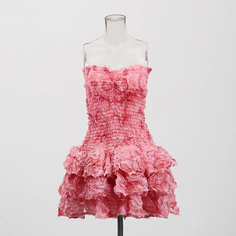 Zalia Ateleier |Red Ruffled Mini Dress