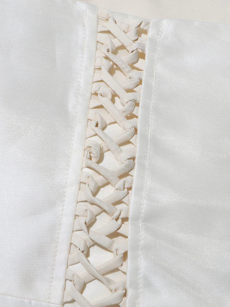 Appliques Strapless Dress