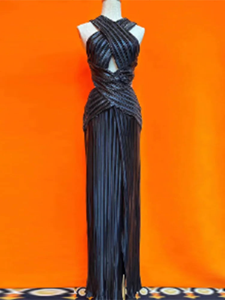 Halter Neck Evening Gown
