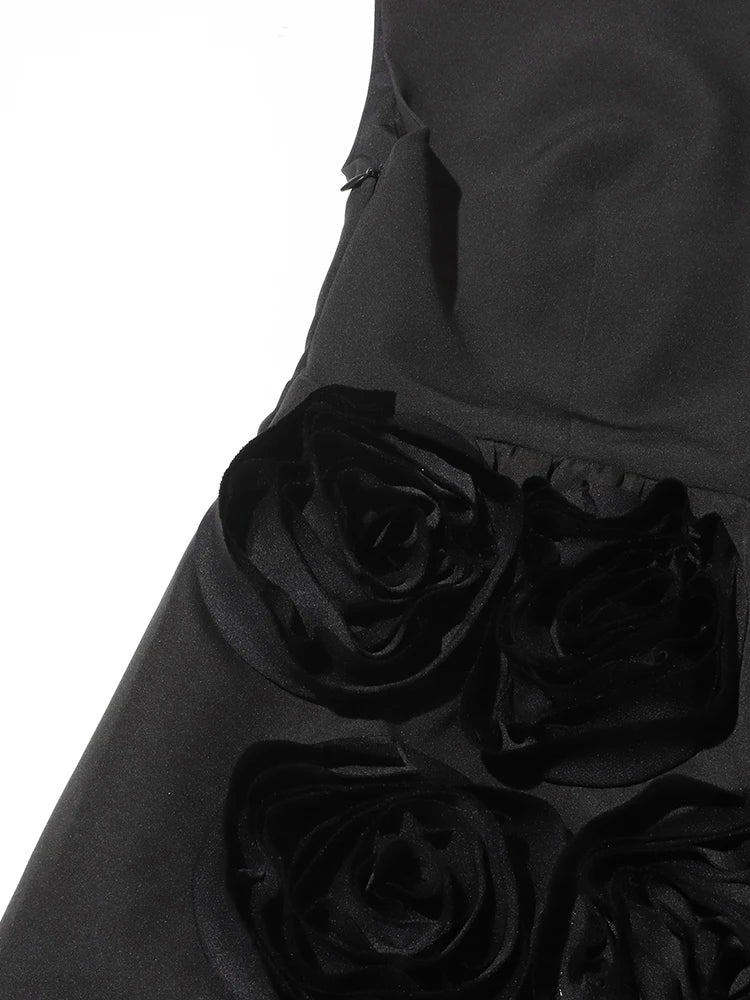 Open Back Appliques Dress