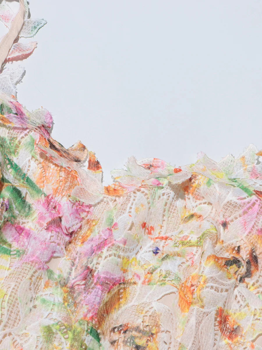 Floral Embroidery Lace Dress