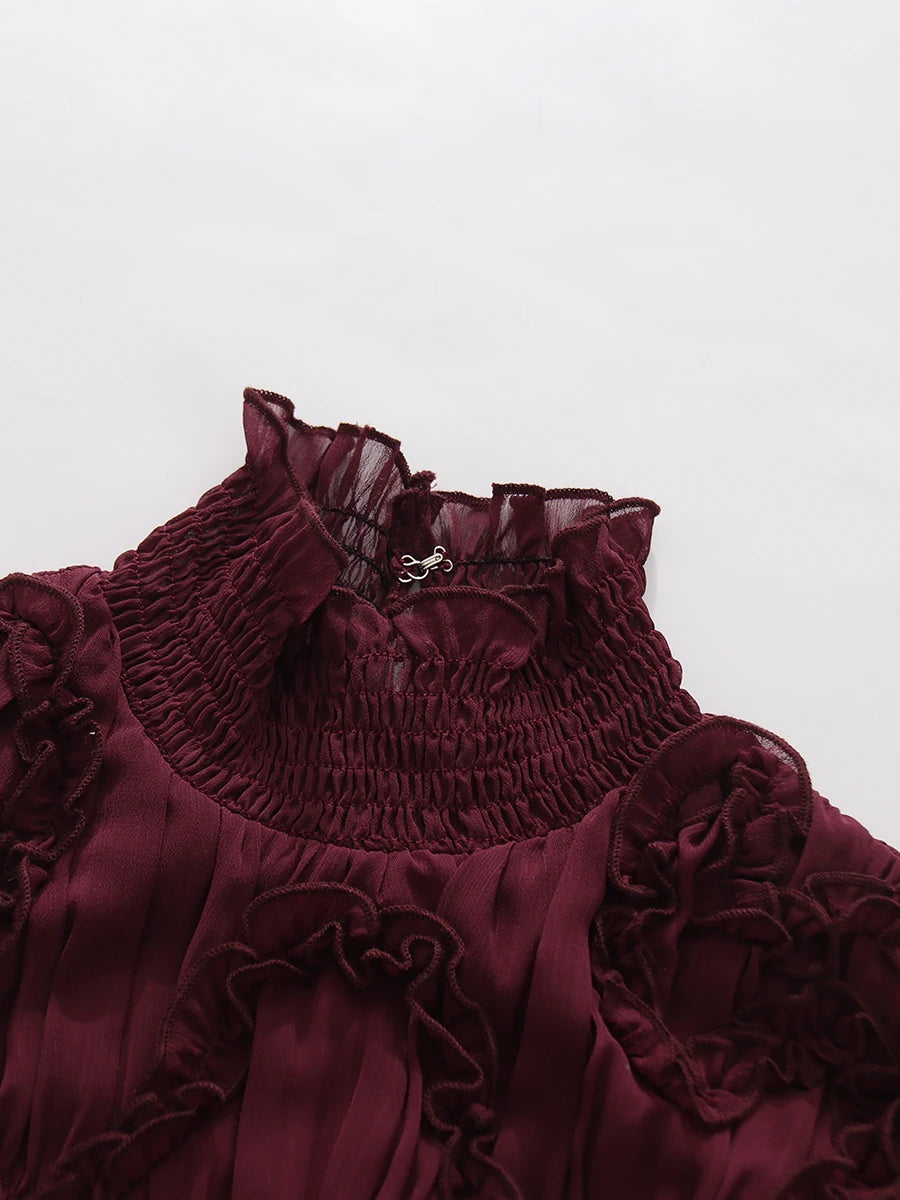 High Neck Mesh Dress