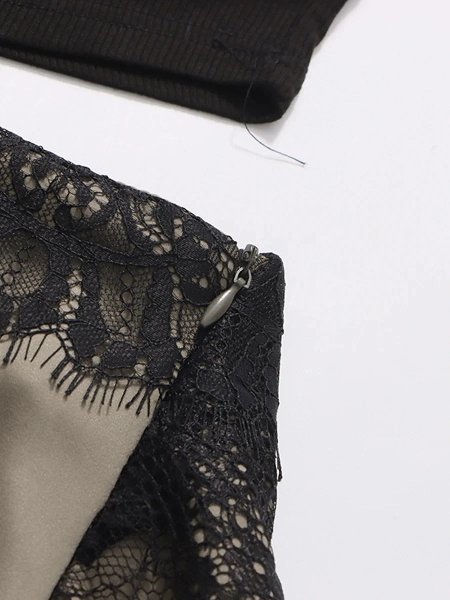 Lace Cutout Midi Dress