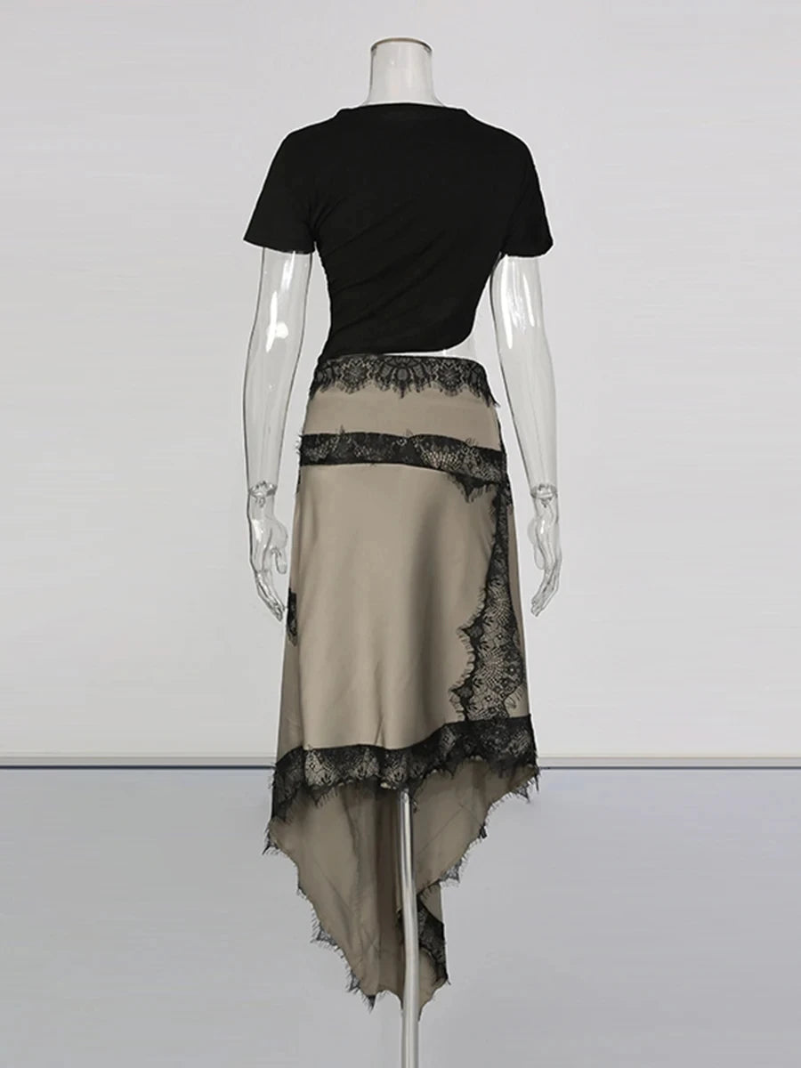 Lace Cutout Midi Dress