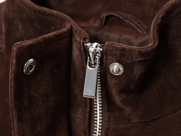 Faux Suede Brown Jacket