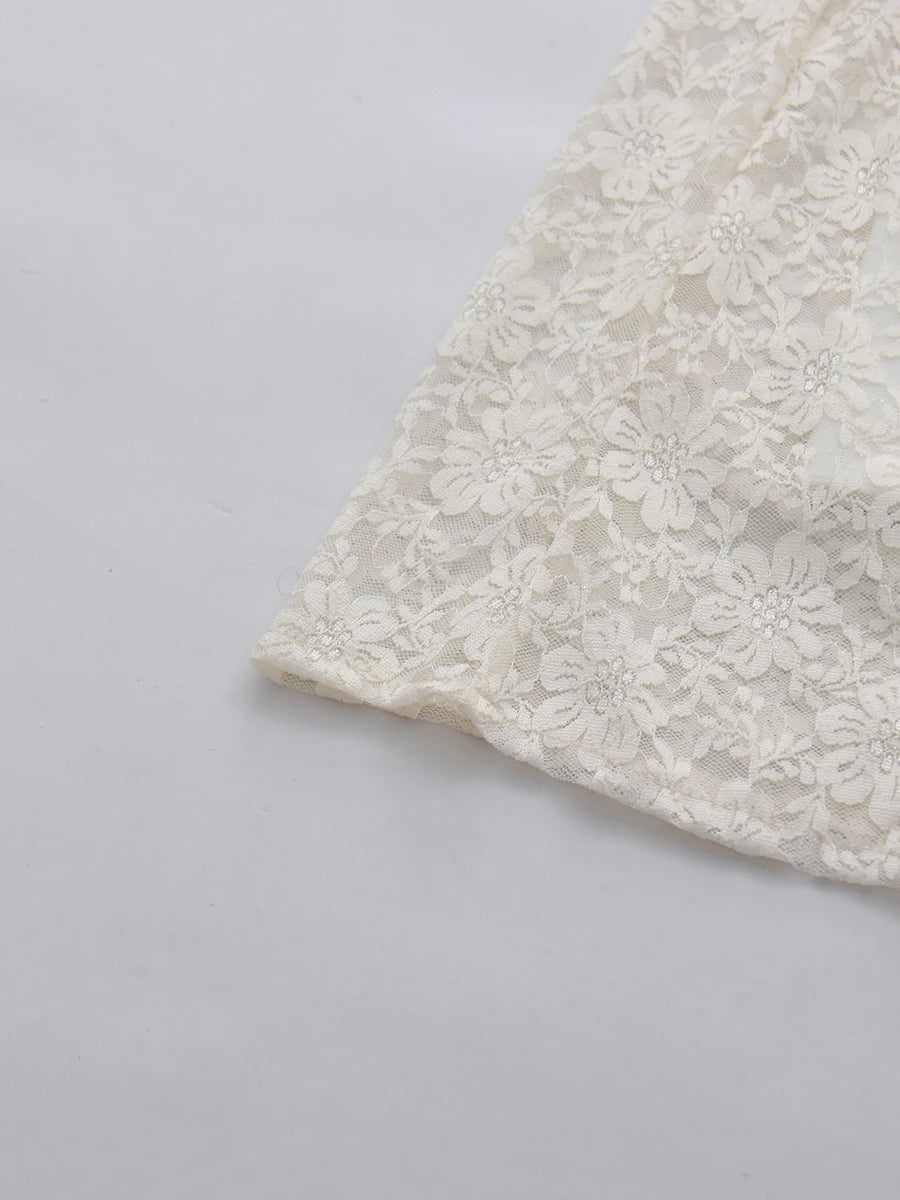 Floral Lace Dress With Cape