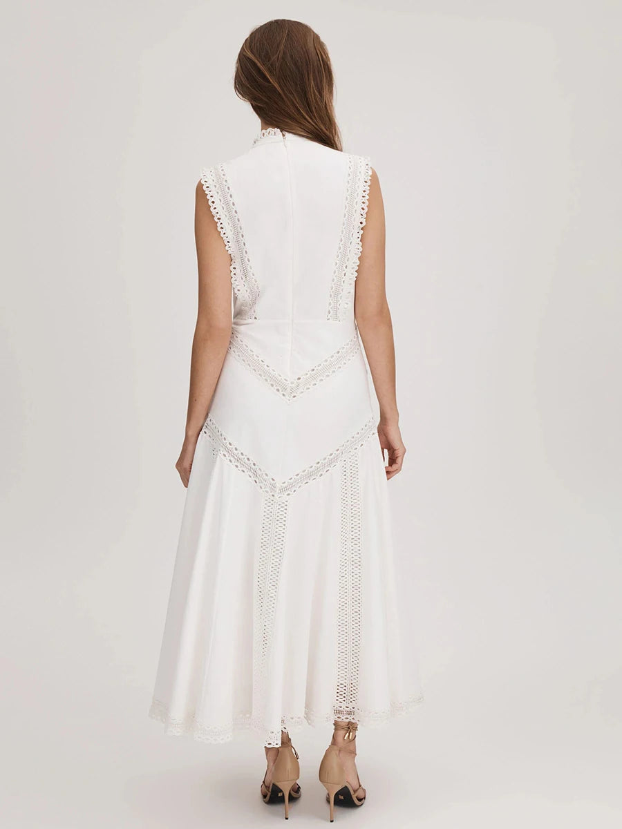 O Neck Midi Dress