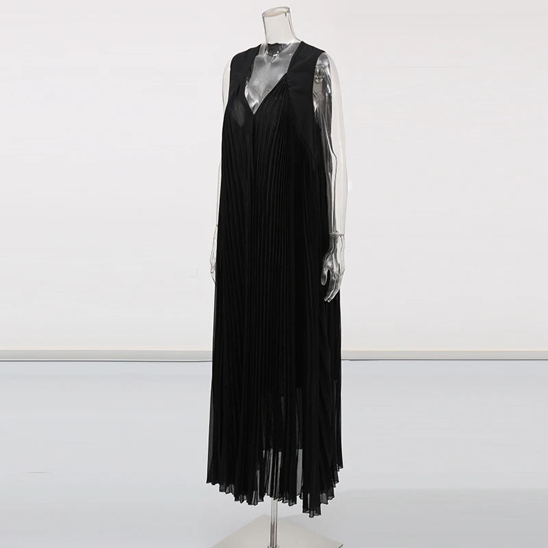 Pleated Maxi Dress