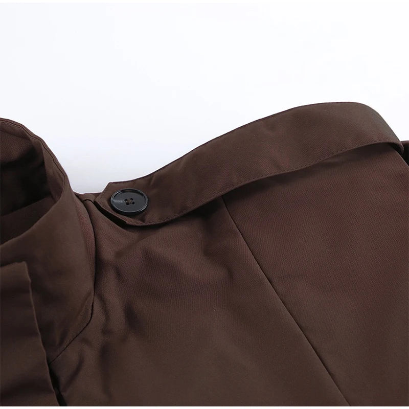 Stand Collar Belted Jacket
