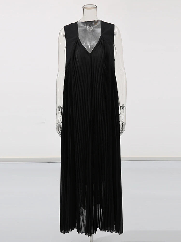 Pleated Maxi Dress