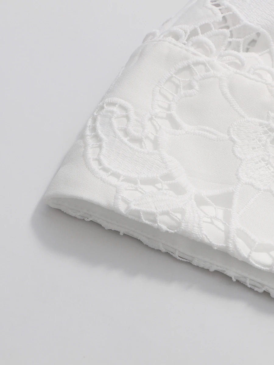 White Embroidery Dress