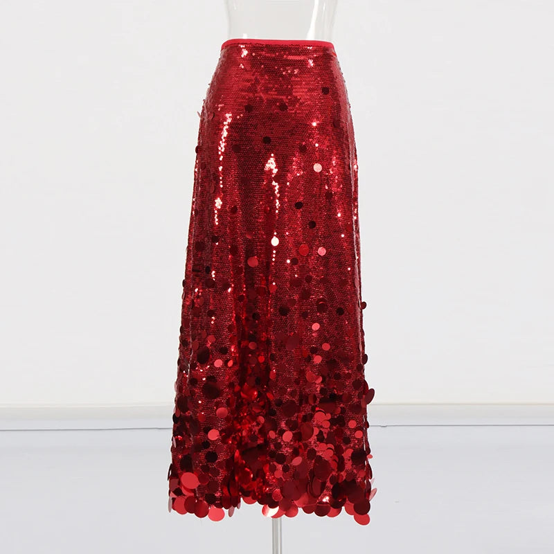 Sequins Midi Skirt