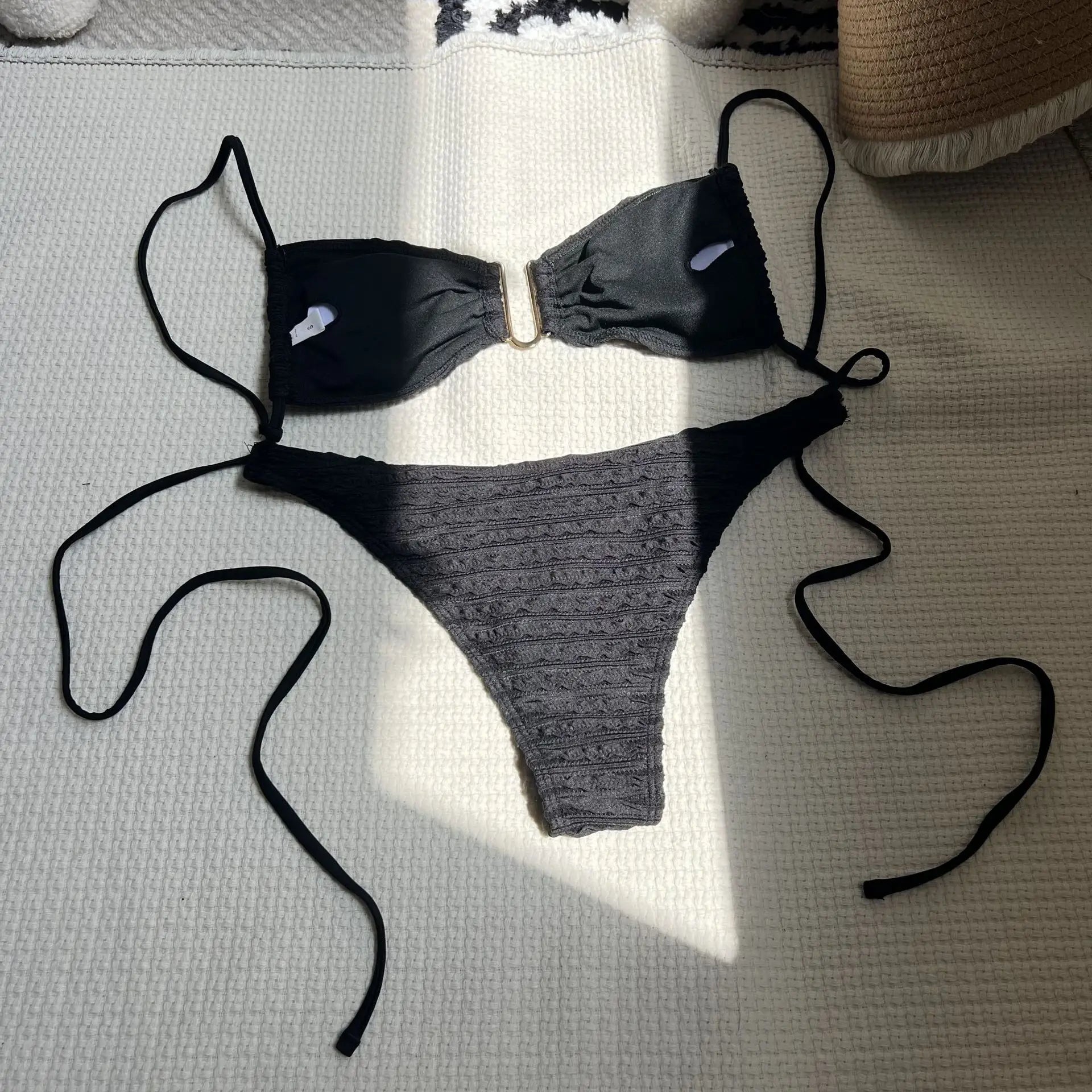 Ribbed Design Swimsuit
