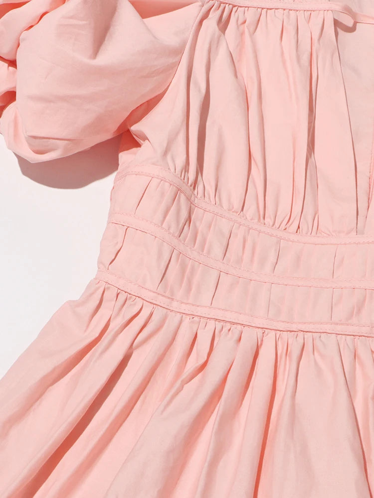 Puff Sleeve Midi Dress