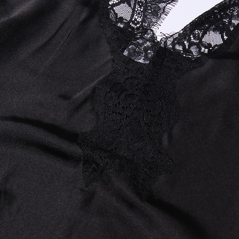 Lace Trim Maxi Dress