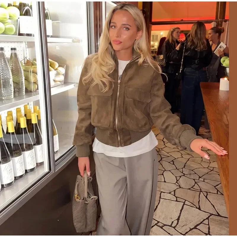 Faux Suede Jacket
