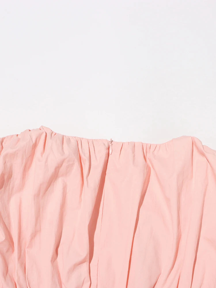 Puff Sleeve Midi Dress