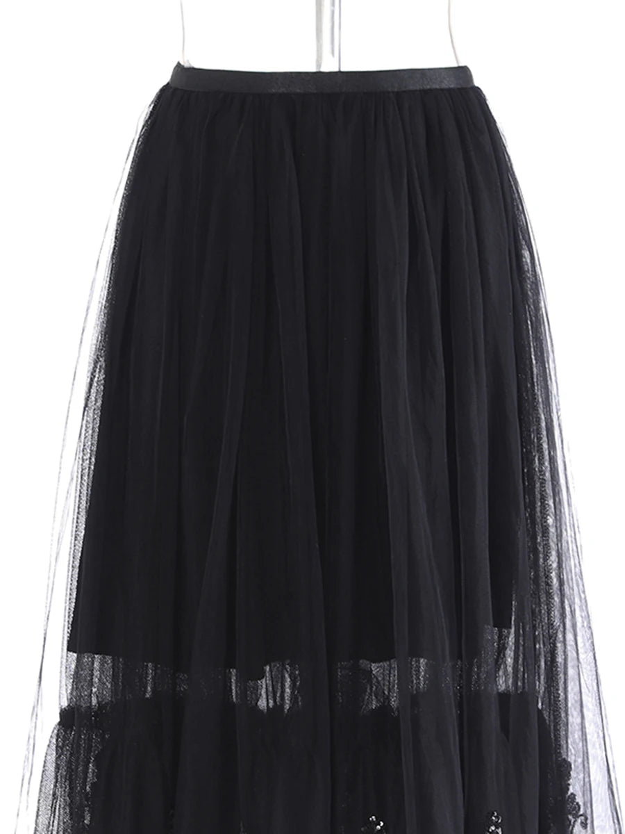 Sequins and Mesh Skirt