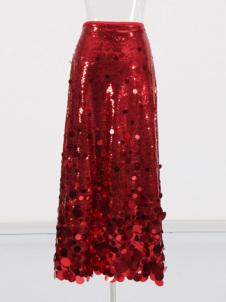 Sequins Midi Skirt