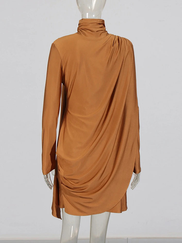 Draped Scarf Mini Dress