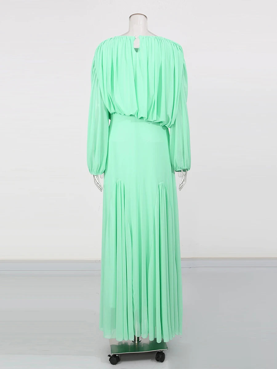 Round Neck Maxi Dress
