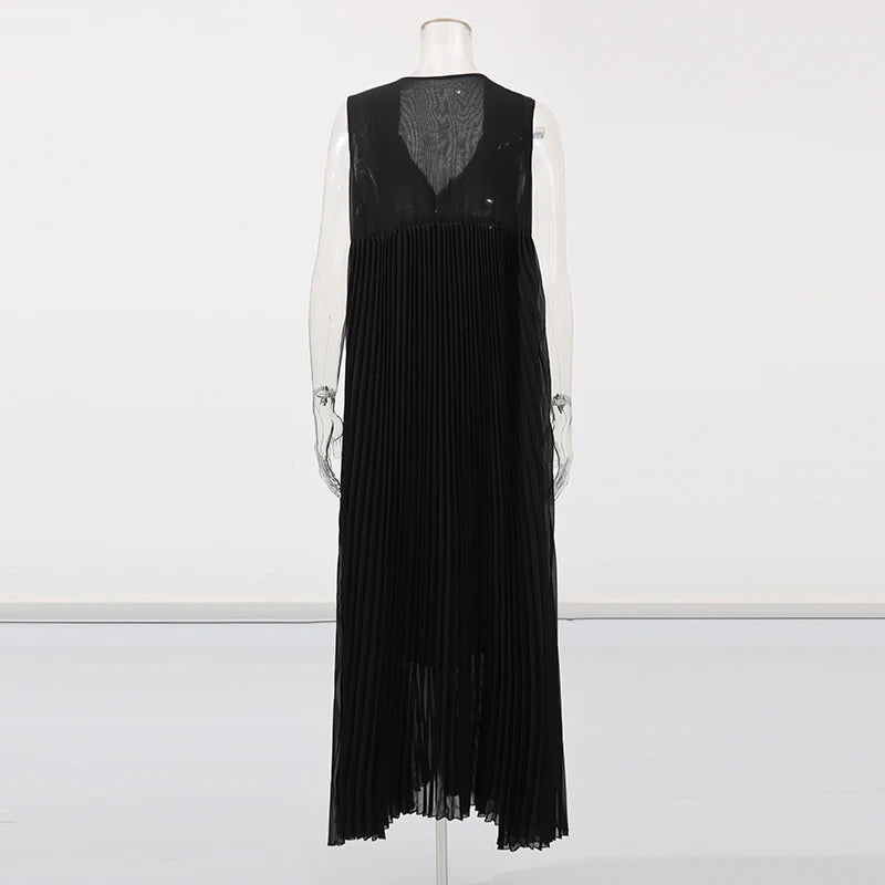 Pleated Maxi Dress