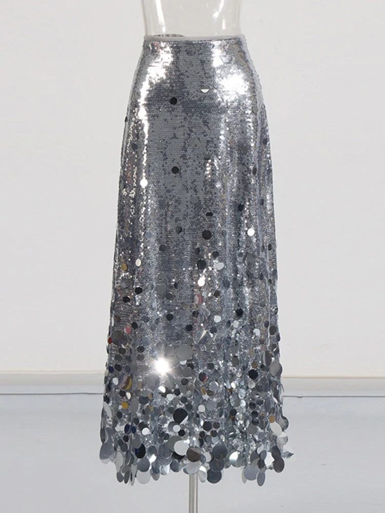Sequins Midi Skirt
