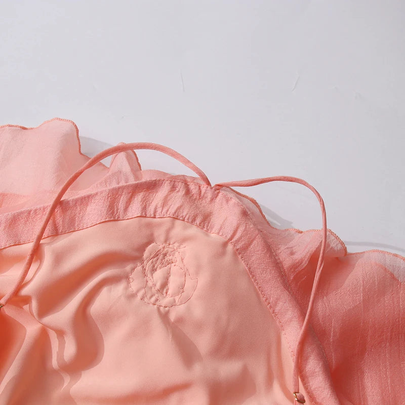Cascading Ruffles Mini Dress