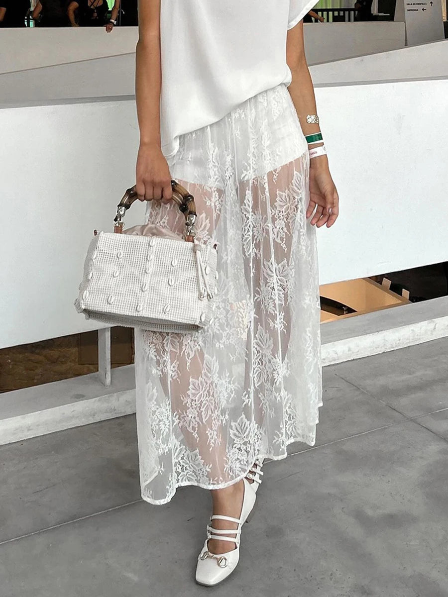 Lace Midi Skirt