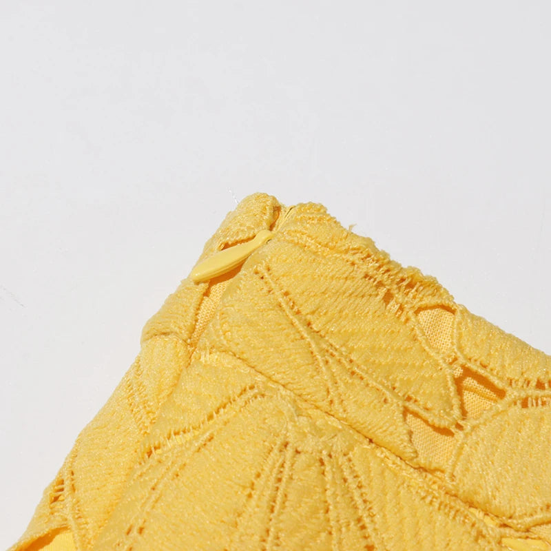 Embroidered Lace Skirt Set