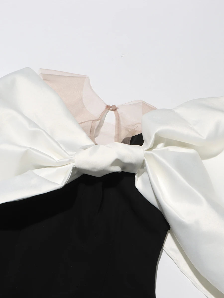 Bowknot Sleeve Dress