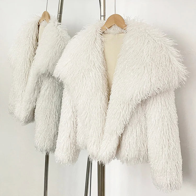 Faux Mongolian Wool Jacket