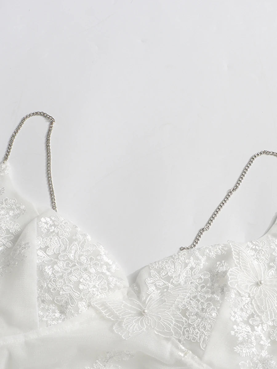 White Lace Mini Dresses