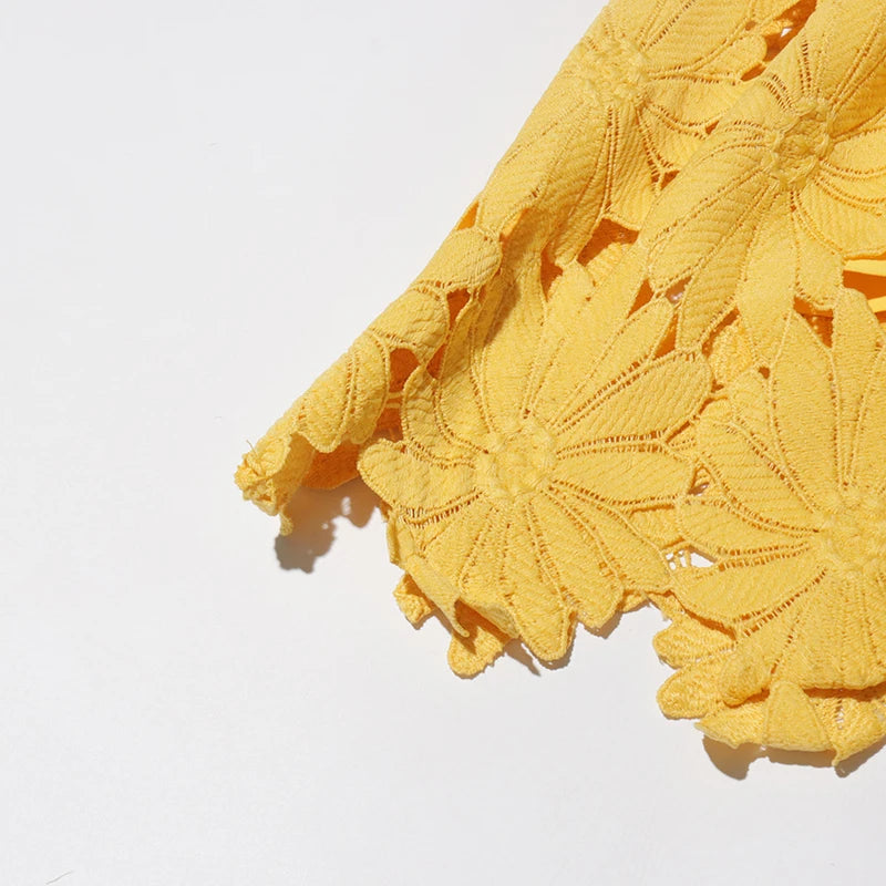 Embroidered Lace Skirt Set