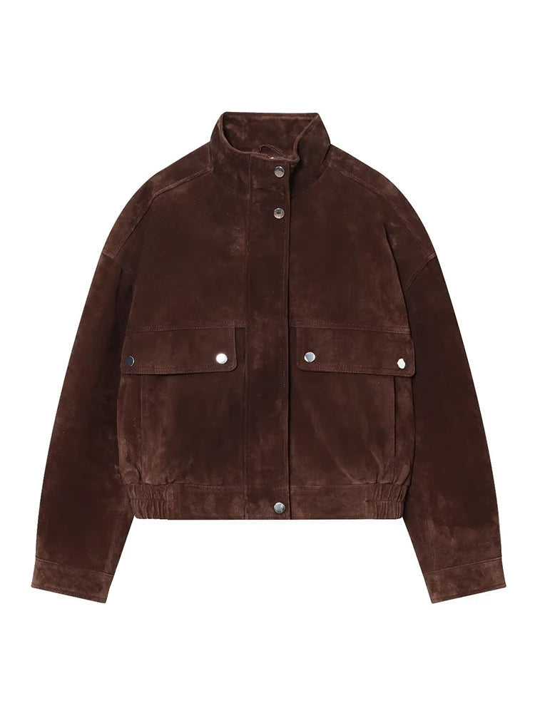 Faux Suede Brown Jacket