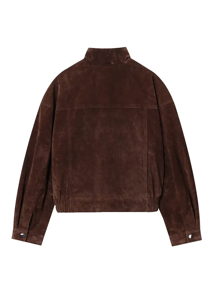 Faux Suede Brown Jacket