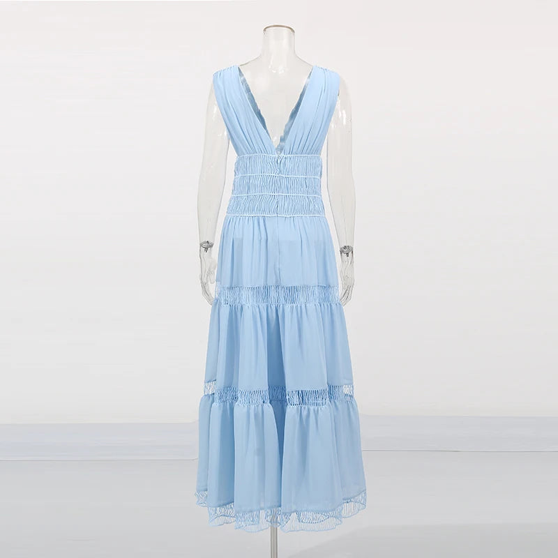 Deep V Neck Dress