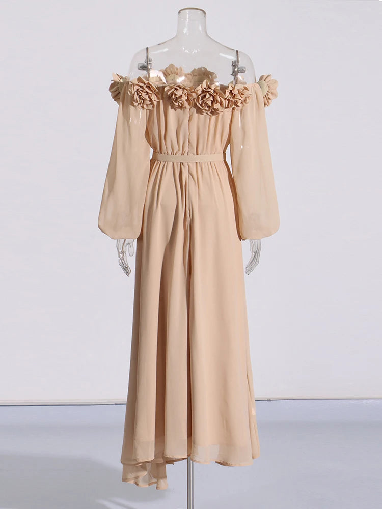 Appliques Maxi Dress