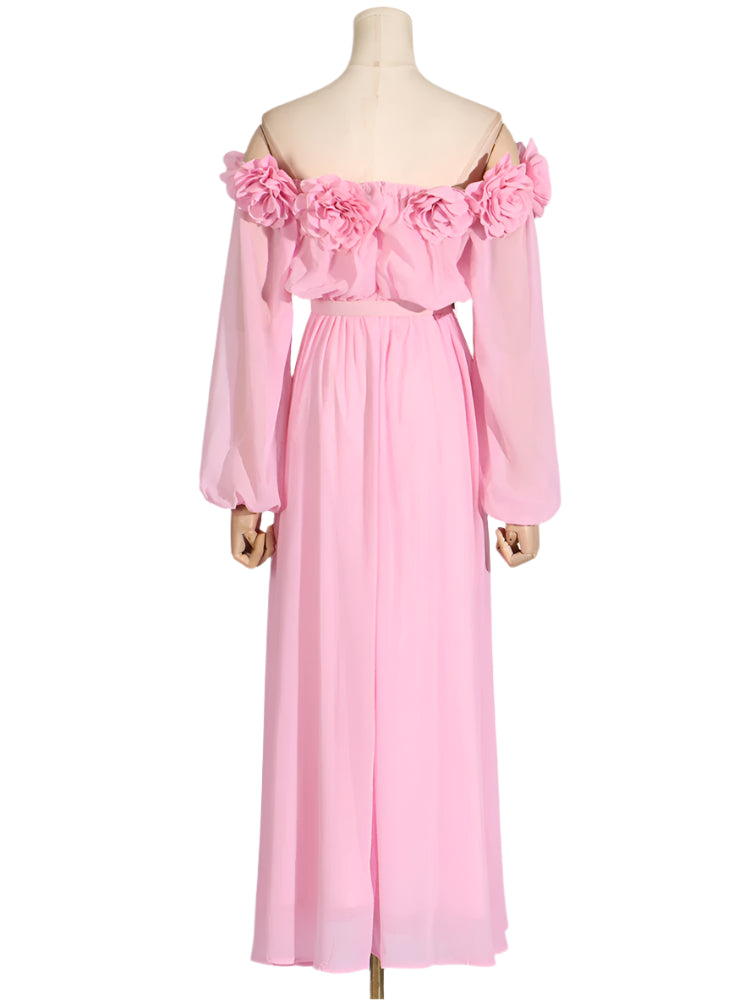 Appliques Maxi Dress
