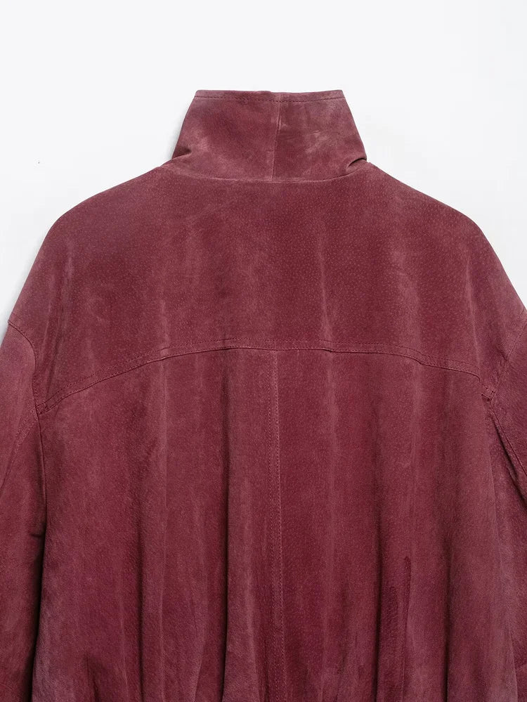 Dusty Pink Suede Jacket