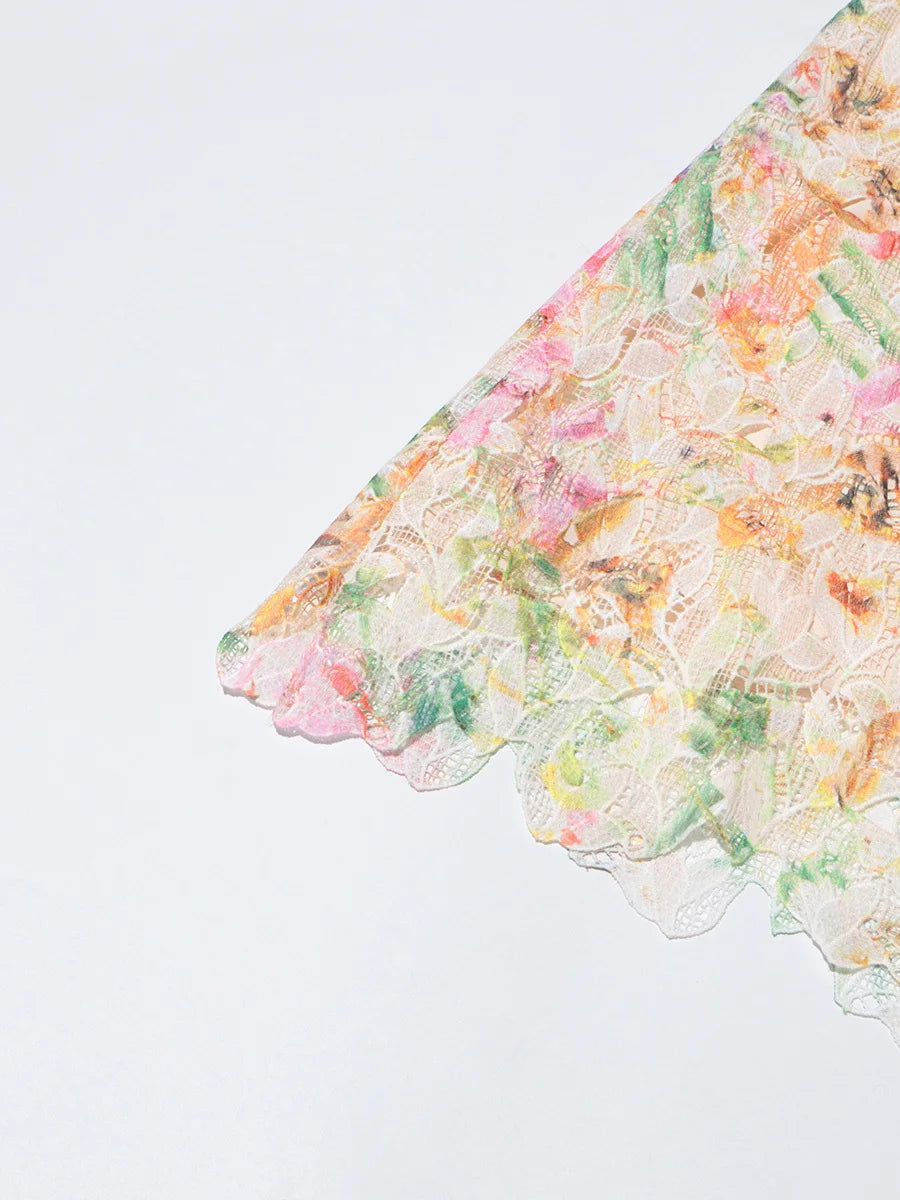 Floral Embroidery Lace Dress