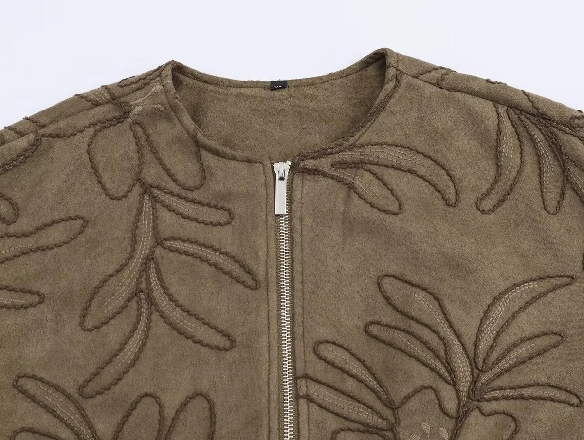 Embroidery Bomber Jacket