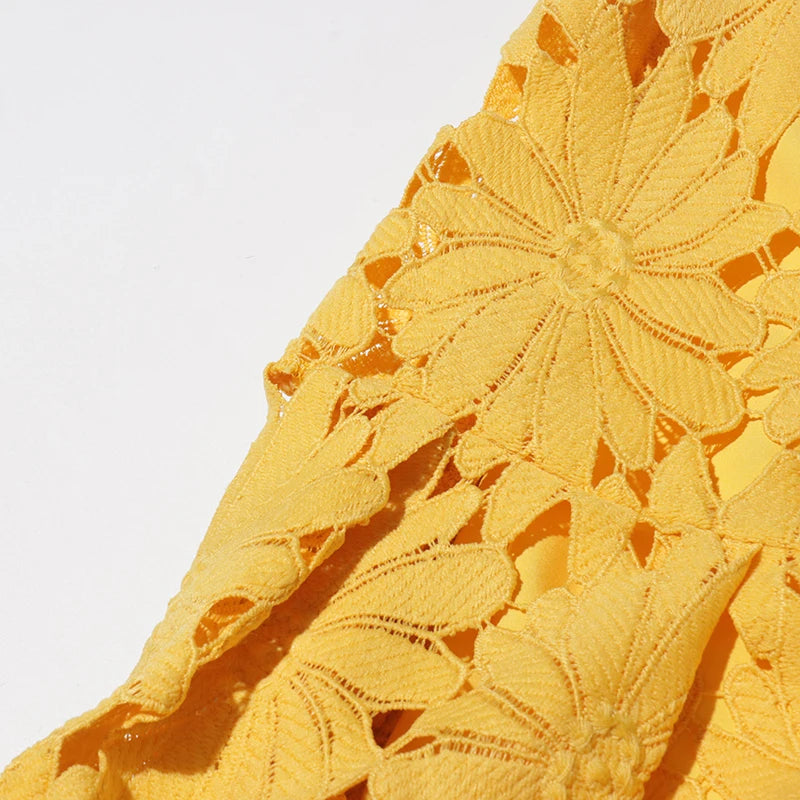 Embroidered Lace Skirt Set