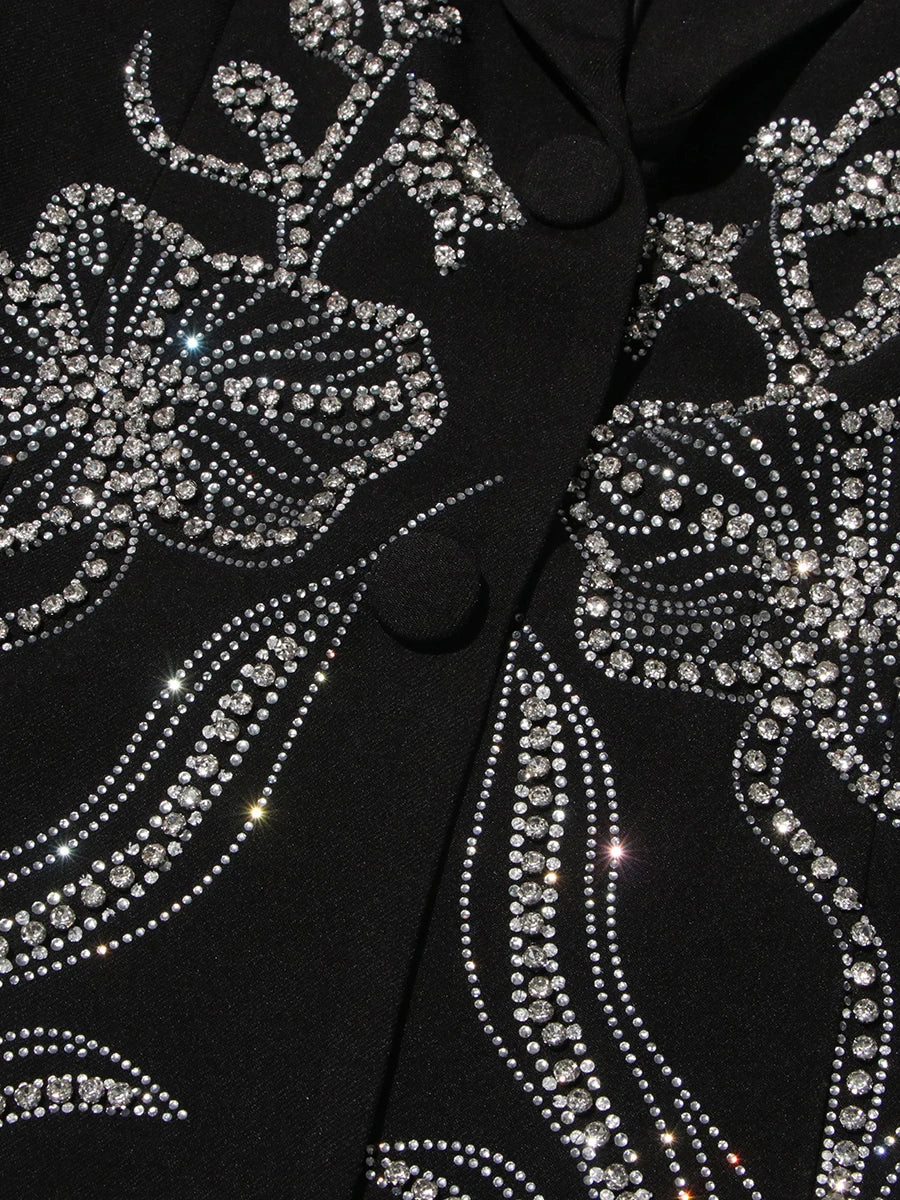 Rhinestone Bead Blazer