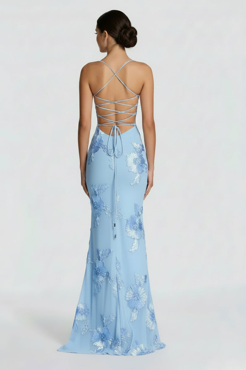 Blue Cocktail Gown